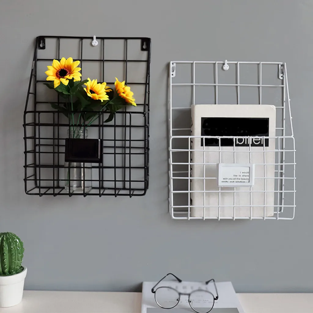 Hсу простой железная настенная подвесная полка журналы газеты для хранения