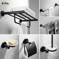 ewin stainless steel bathroom hardware set towel rack towel ring toilet brush bathroom accessories tissue paper holder robe hook