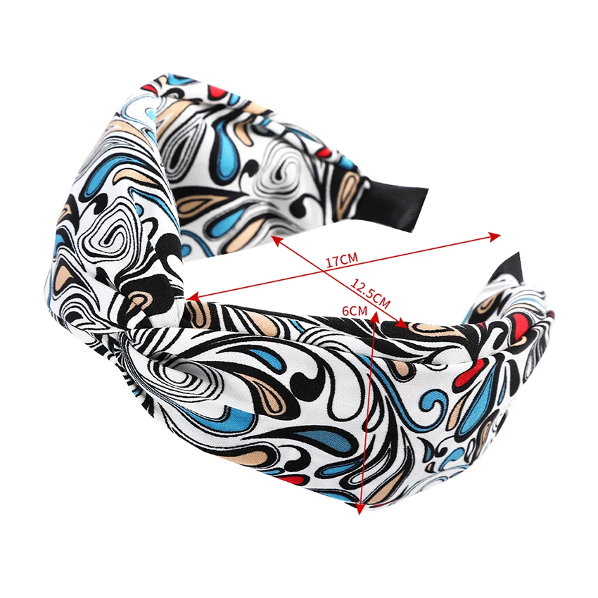 

Levao Print Cross knot Hair Bands For Women Boho Style Headband Hoop Bezel 2021 New Hair Accessories Headwear