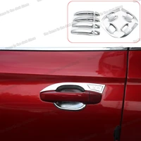 carbon fiber abs car door handle chrome bowl trims for mg zs 2017 2018 2019 2020 2021 decoration ev 2022 accessories exterior
