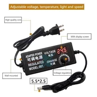 suswe multi function adjustable voltage power adapter 60w adjustable speed dc 12v 5a 8 4v display
