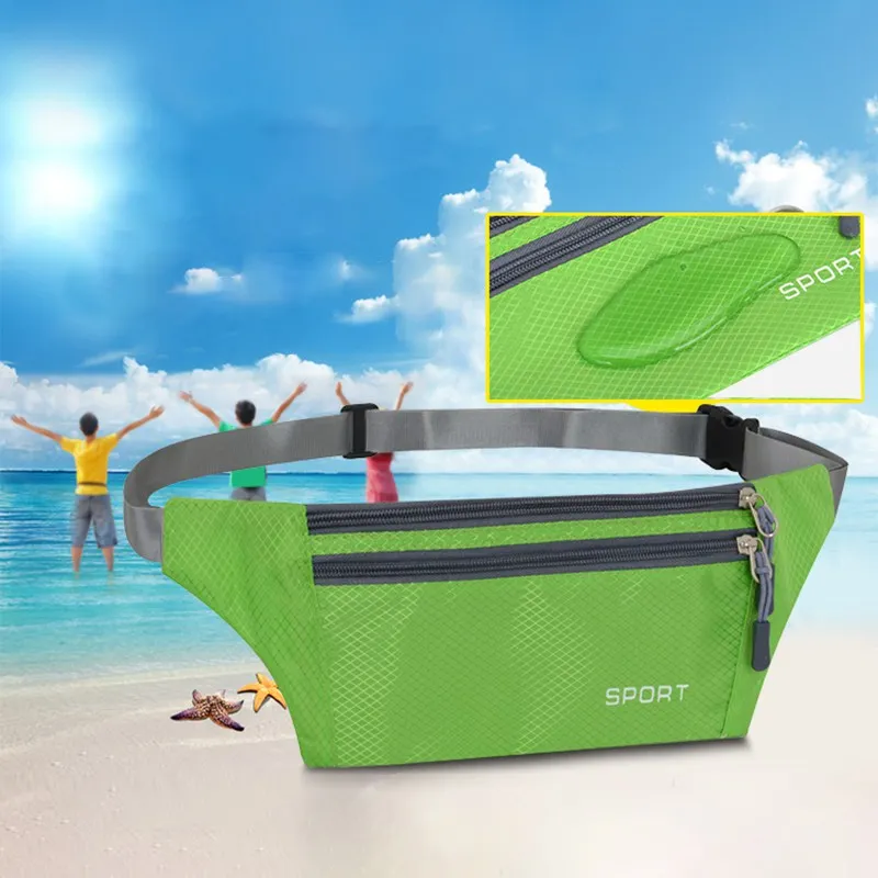 

Outdoor Men Women Travel Handy Wallet Belt Zip Running Hiking Waterproof Pouch Sport Bum Waist Bag Chest Shoulder Pack Camping