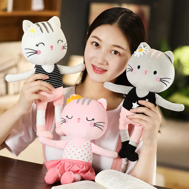 

Cute Cat Plush Toy Doll Doll Pillow Bed Sleeping Small Fresh Children's Plush Doll Kawaii Birthday Gift