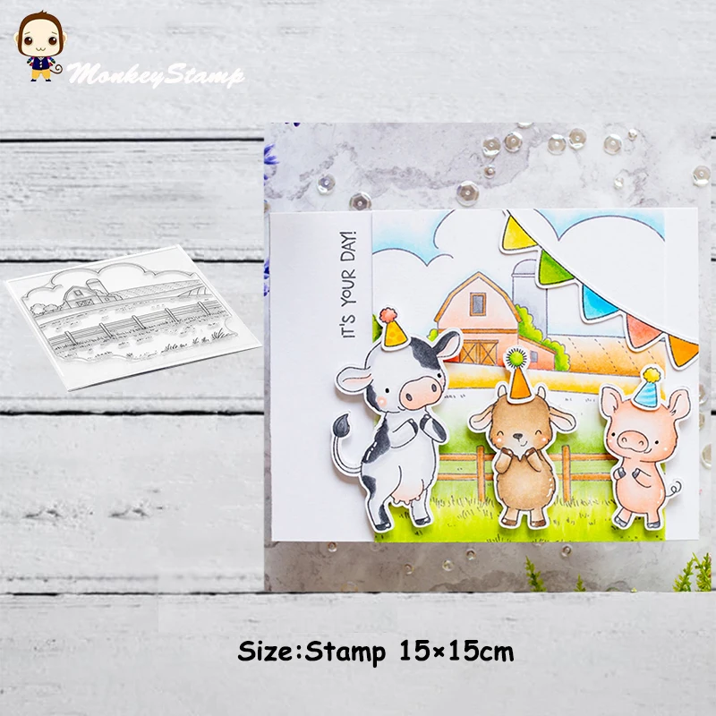 Металлические Вырубные штампы и трафареты с обезьяной фермой для скрапбукинга