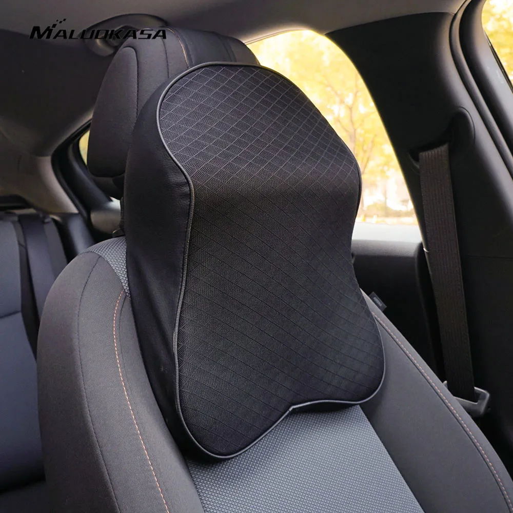 

1PCS memory foam cute car seat headrest pillow solid for the neck rest waist back support cushion set pillows auto accessories