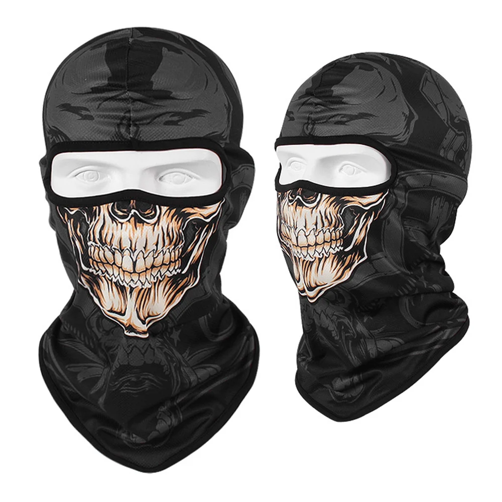 SBX01-09 HEROBIKER мотоциклетная маска для лица Балаклава Мужская быстросохнущая летняя мотоциклетная маска мото шарф под шлем маска черепа - Цвет: SBX01-09