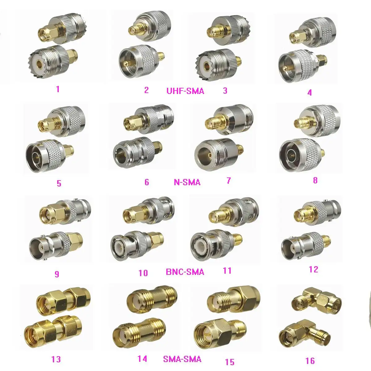 VCE 3 Pezzi UHF Maschio e SMA Maschio Adattatore PL-259 Coassiale Adattatore UHF Maschio SMA SO-239 convertitore VCE 3 Pezzi UHF Maschio e SMA Maschio Adattatore PL-259 Coassiale Adattatore UHF Maschio SMA SO-239 convertitore