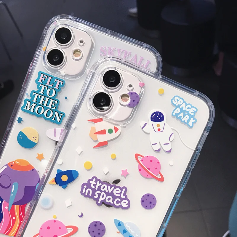 Прозрачный чехол-накладка для iPhone 11 Pro Max XR XS X 7 8 Plus SE 2020 | Мобильные телефоны и