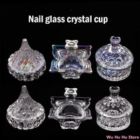 1pc crystal cup lid glass nail art dappen dish cup acrylic liquid makeup tool