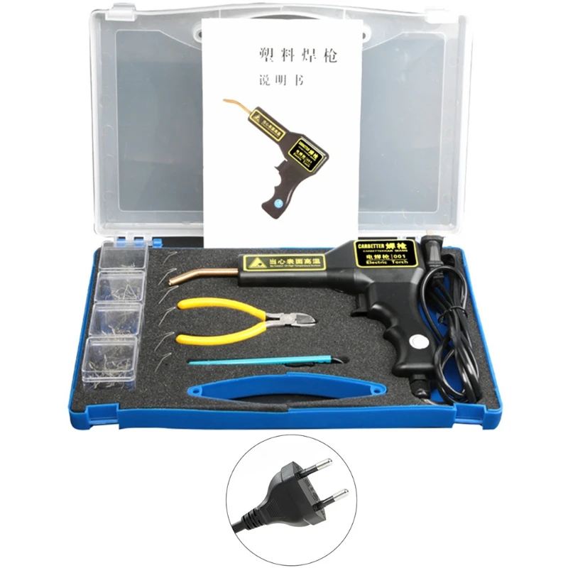 

Hot Stapler Car Bumper Fen der Fairing Welding Plastic Repair Kit W/ 200 Staples