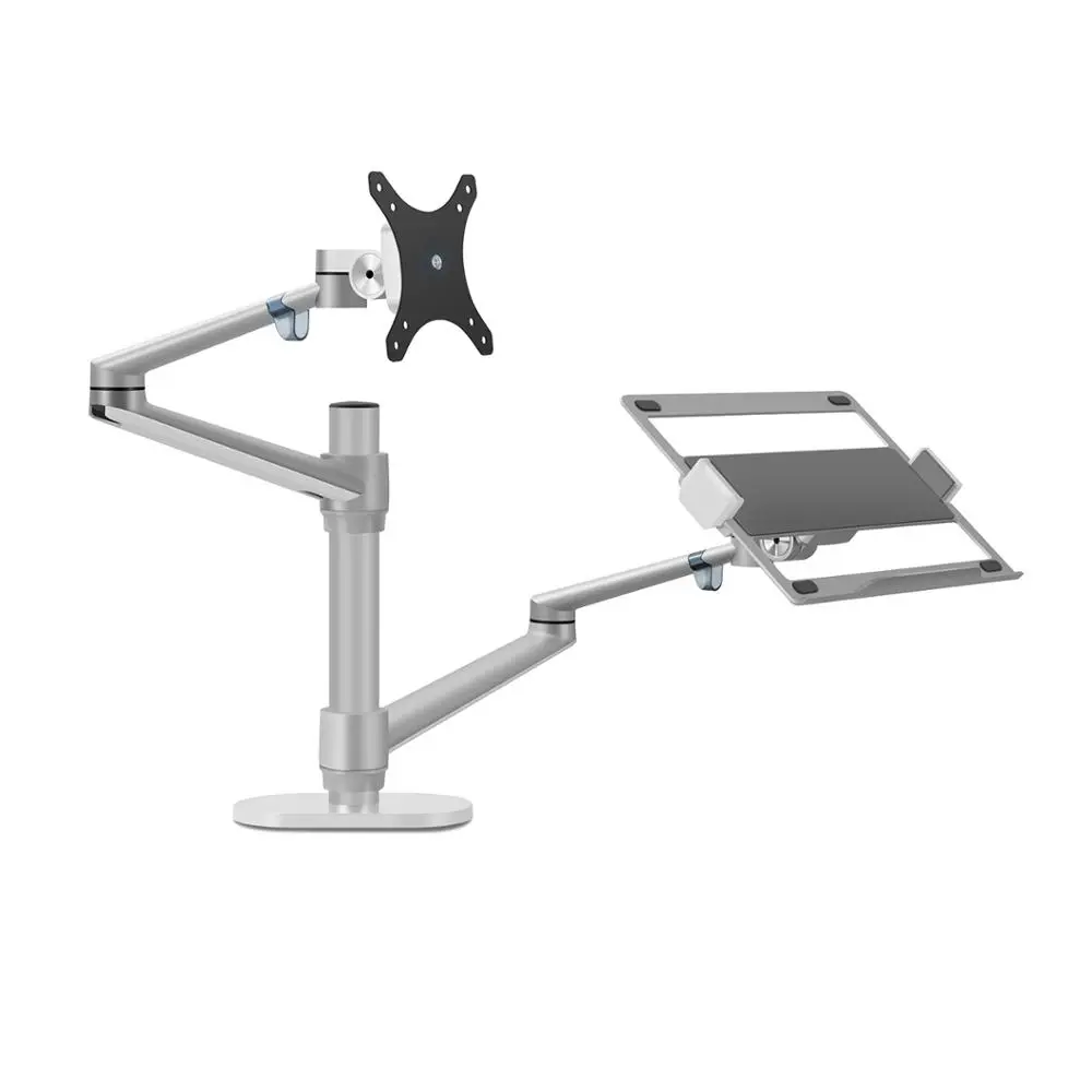 

OL-3L Adjustable Aluminium 10"-17" Laptop & 10"-32" Monitor Tilt and Swivel Desk Mount Monitor Arm Stand Bracket Max Loading 8KG