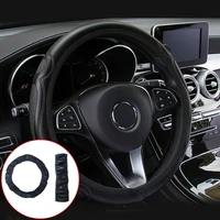 universal leather car steering wheel cover skidproof embossing anti slip comfortable auto decora styling car accessories 38cm