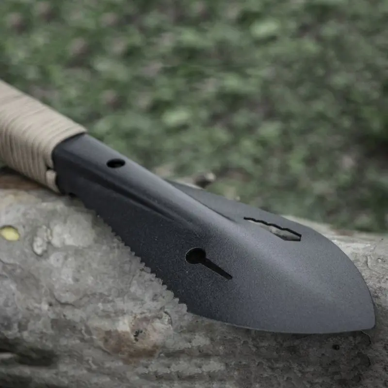 

Serrated Edge Digger Metal Detector Garden Digging Tool Garden Shovel with Sheath Stainless Steel