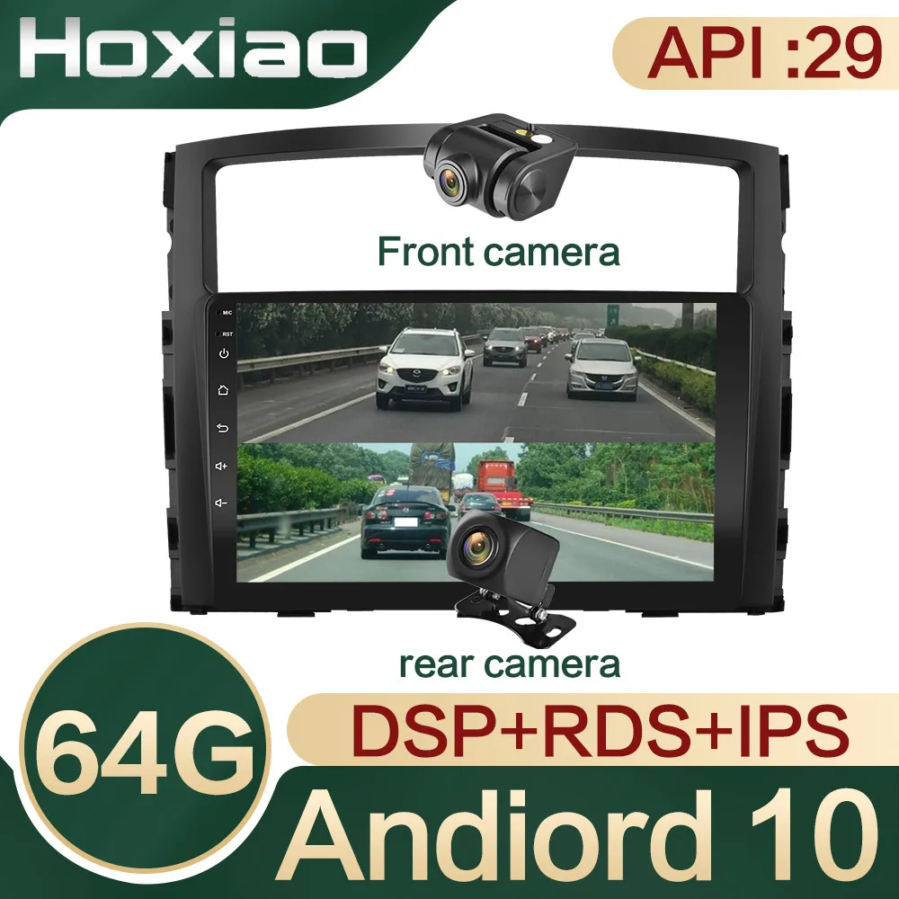 Мультимедийная система для автомобиля Mitsubishi PAJERO 4 2006-2014 Гб + 64 ГБ Android 10 GPS RDS -