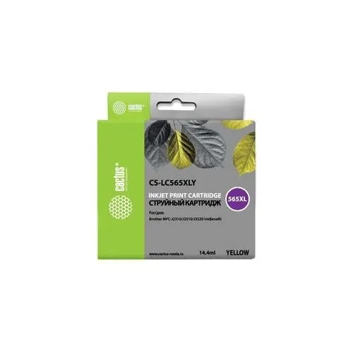 Картридж для принтера Brother MFC J2310/J2510/J3520/J3720 Cactus CS-LC565XLY желтый | Компьютеры и офис