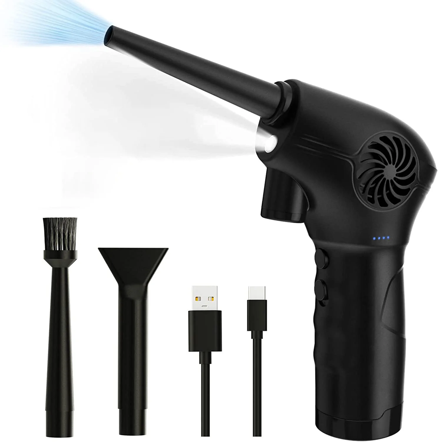 

Cordless Air Duster Upgraded 15W Fast Charging Wireless Air Duster Dust Blower 15000mAh 36000RPM Compressed Air Blowing Gun