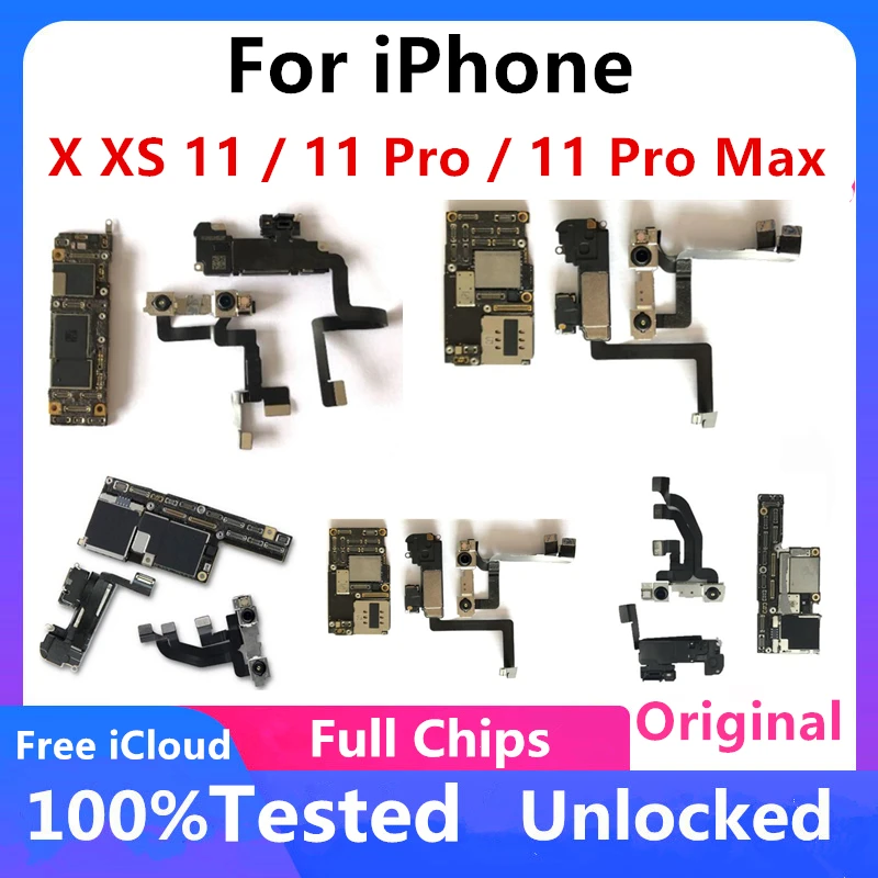 Материнская плата для IPhone 12 / Pro Max X XS XR бесплатный iCloud оригинальная