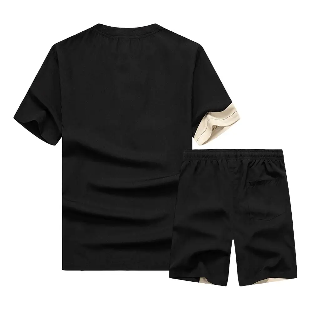 Комплект спортивный мужской из 2 предметов Повседневная футболка и шорты