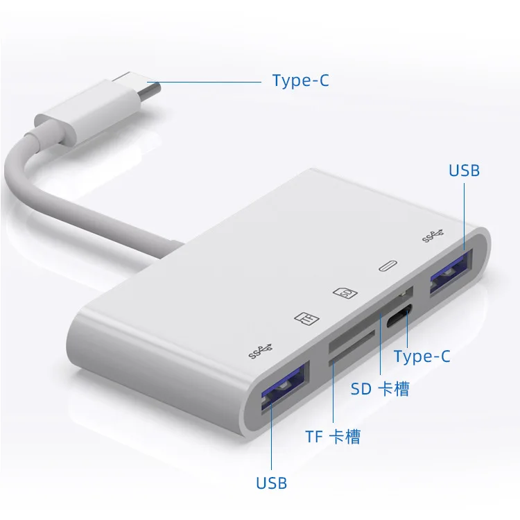 

UTHAI C05 Type-C Multi Adapter For PD charging USB connector SD TF CF Card Reader for Macbook Laptop iPad pro HUAWEI Xiaomi