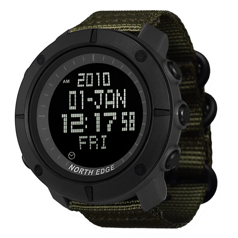Мужские спортивные цифровые часы NORTH EDGE водонепроницаемые армейские для бега