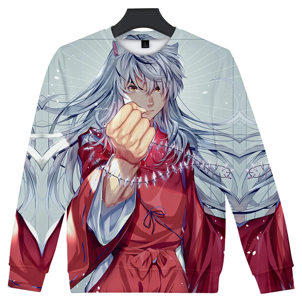 Толстовки с круглым вырезом Inuyasha крутая Популярная свободная толстовка