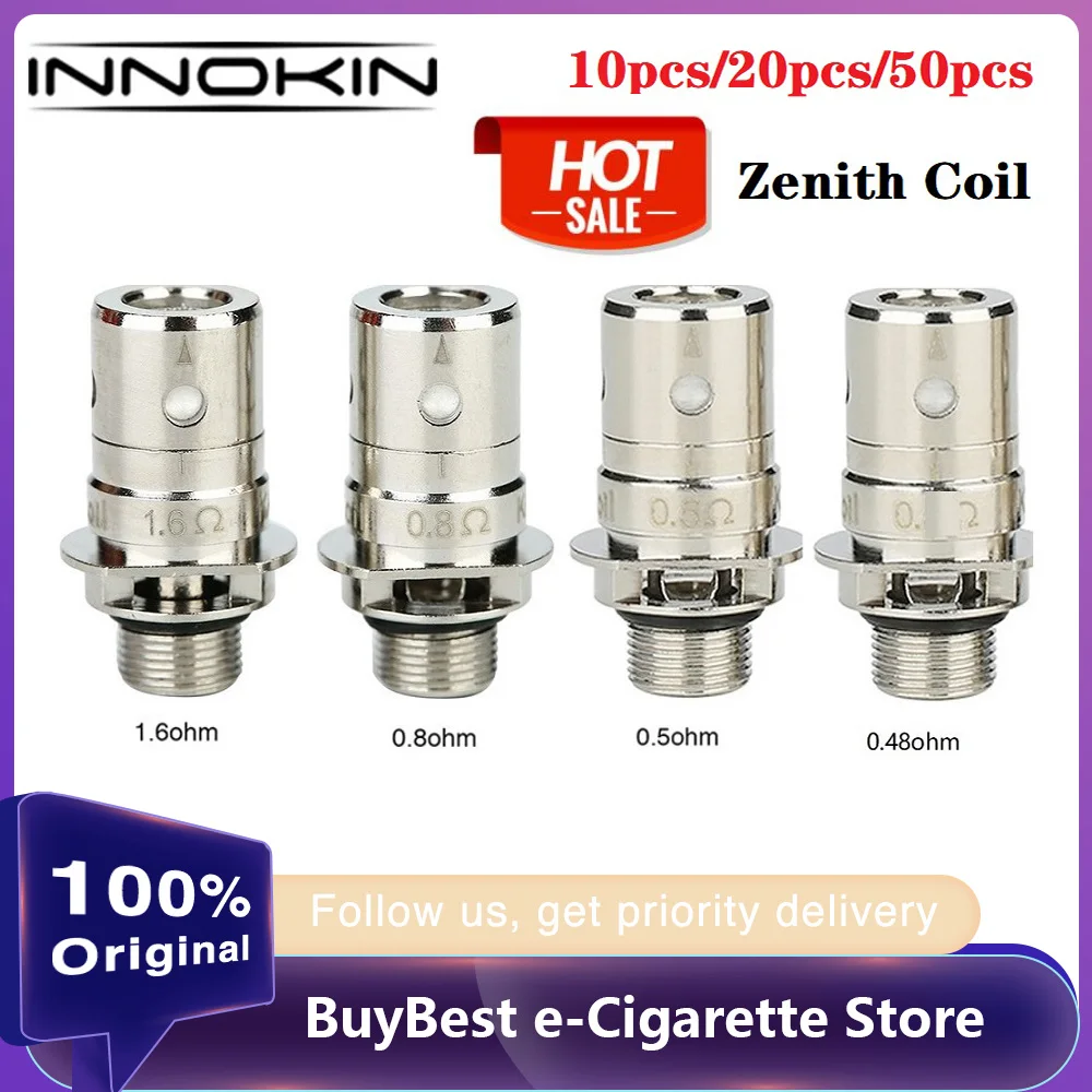 Original 10pcs 50pcs Innokin Zenith Replacement Coil Cooler 1.6ohm/0.8ohm Core Vape for Atomizer/ Zlide Tank | Электроника