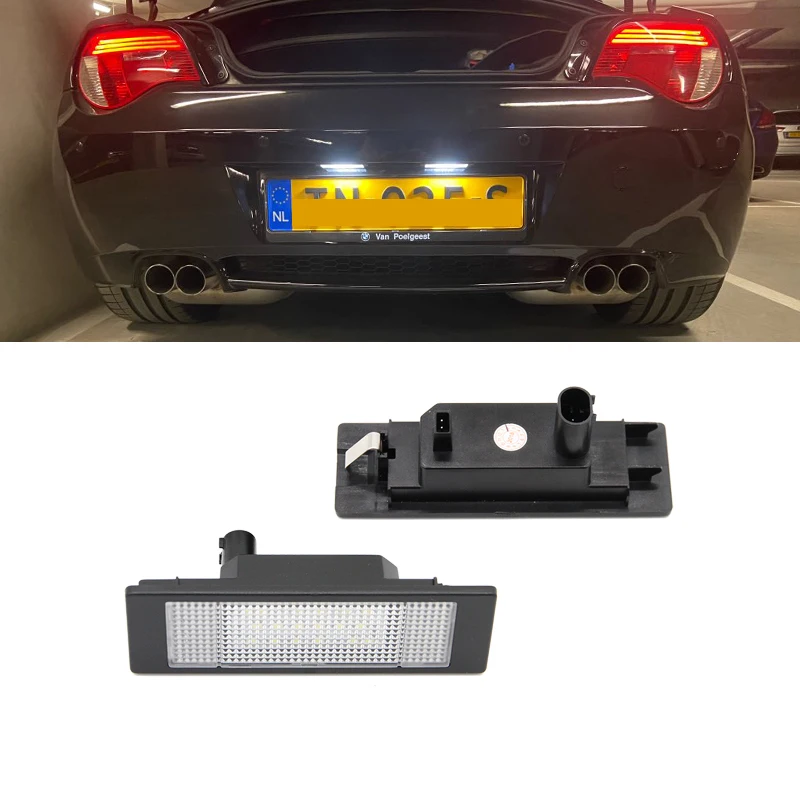 2x12 В 6500K Автомобильный светодиодный светильник для номерного знака 3528 SMD лампа