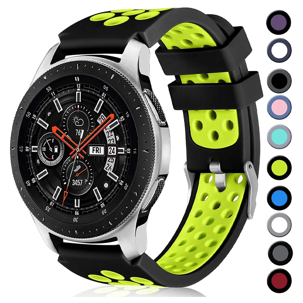 

Ремешок силиконовый для samsung galaxy watch active 2 46/42 мм Gear S3, Воздухопроницаемый спортивный браслет 20/22 мм huawei watch gt 2e/pro