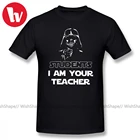 Футболка с математикой, футболки для студентов математики I Am Your Teacher, повседневная хлопковая Футболка большого размера, Классическая забавная футболка с графикой