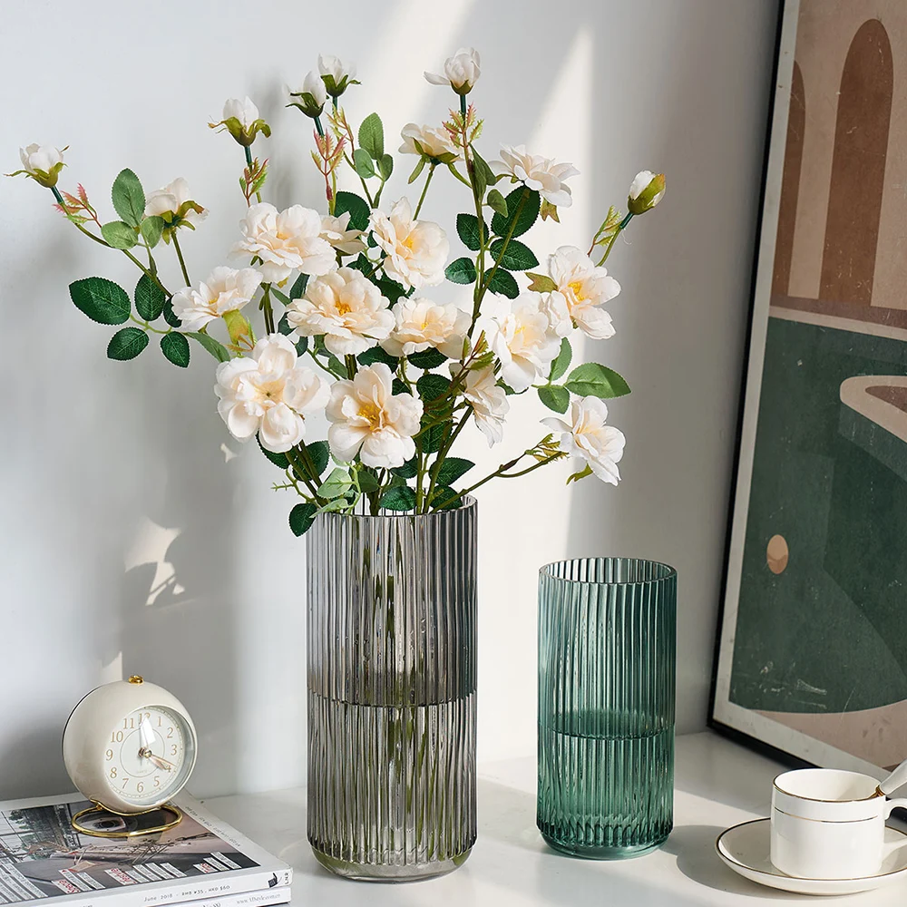 

Стеклянная ваза, домашний декор, украшение для гостиной, сушеные цветы, вазы, цветочный горшок для террариума, подарок sanime