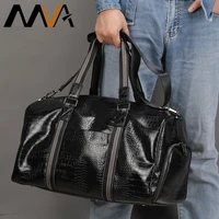 mva genuine leather men s travel bag soft real leather cowhide carry hand luggage bags travel shoulder bag male crossbody bags