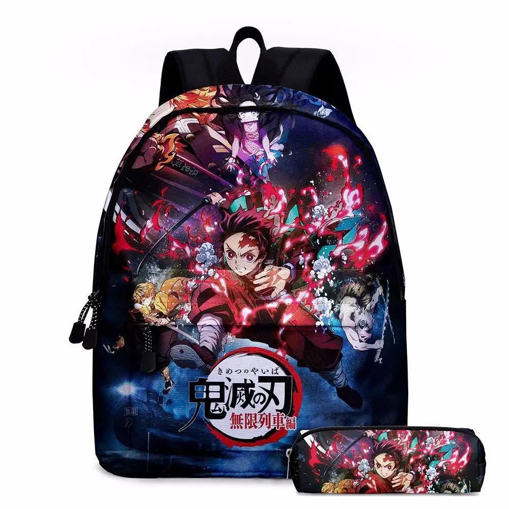 

Anime Demon Slayer Backpack Cosplay Costumes Knapsack Kamado Tanjirou Nezuko Agatsuma Zenitsu SchoolBag Children Christmas Gift