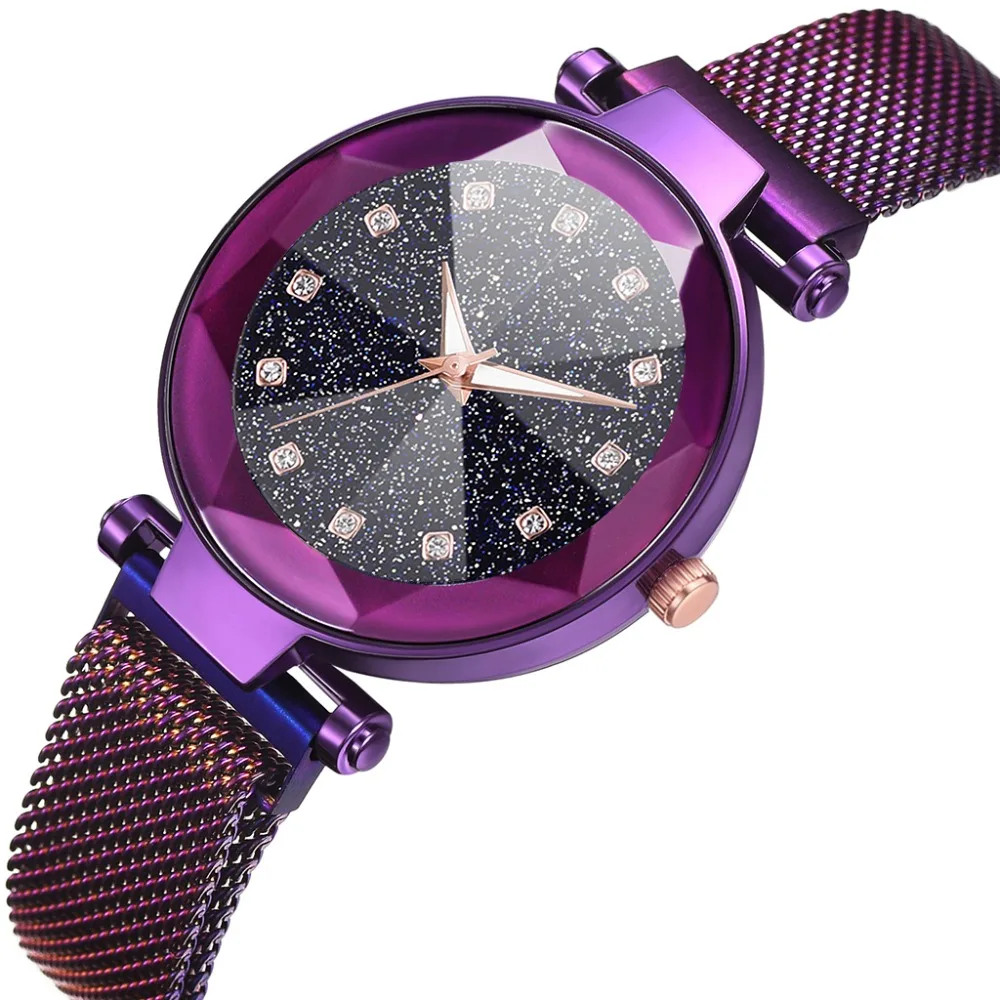 

2019 Top Brand Watches Women Fashion Luxury Starry Sky Diamond Magnetic Buckle Ladies Quartz Watch Hot Relogio Feminino