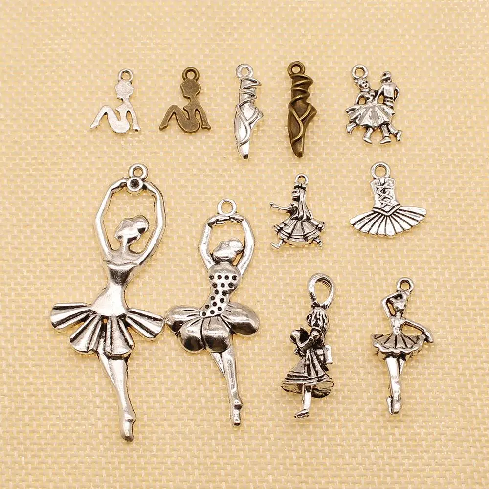 1 Piece Jewelry Making Supplies Dancing Ballet Exercise Girl Charms HJ026|Шармы| |