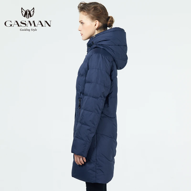 GASMAN 2019 женская зимняя куртка длинное плотное пальто для женщин пуховик с