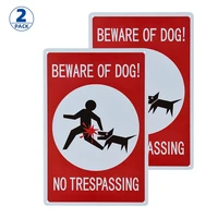 dl 2 pack no trespassing beware of dog 8%e2%80%9d x 12%e2%80%9d vintage retro metal sign