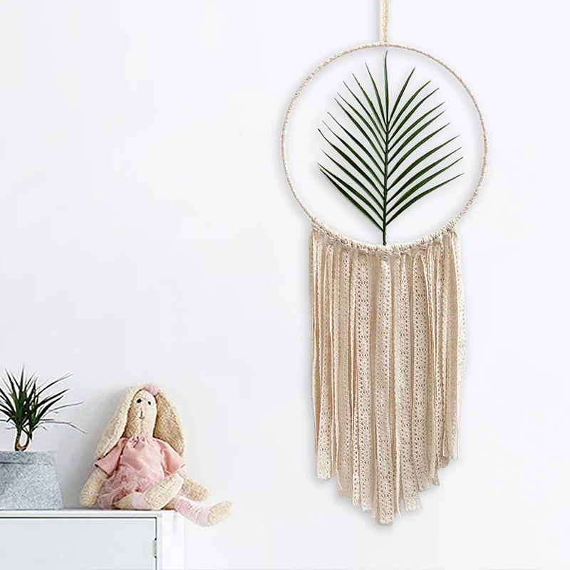 Macrame Hanging Wall Tapestry Catcher Plants Dream Boho Decor artificielle feuilles | Дом и сад