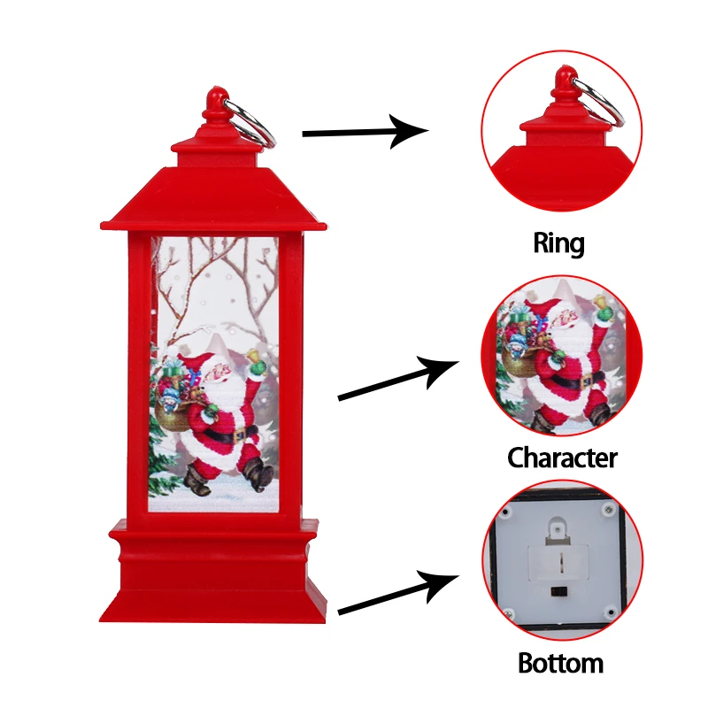 

Christmas Decorations Home Lantern Ornaments Santa Claus Elk Lamp Led Candle Tea light Home decor Xmas Gift 2021 Happy New Year
