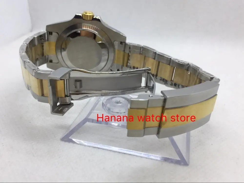 Sapphire Crystal BLIGER 40MM Blue Dial Men's Watch Ceramic Bezel Gold Plated Stainless Steel Case MIYOTA Automatic Movement | Наручные