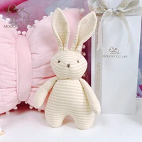 luxury lovely cartoon beige lorraine bunny plush stuffed toys safe baby doll luxury handmade rabbit baby doll soft toys