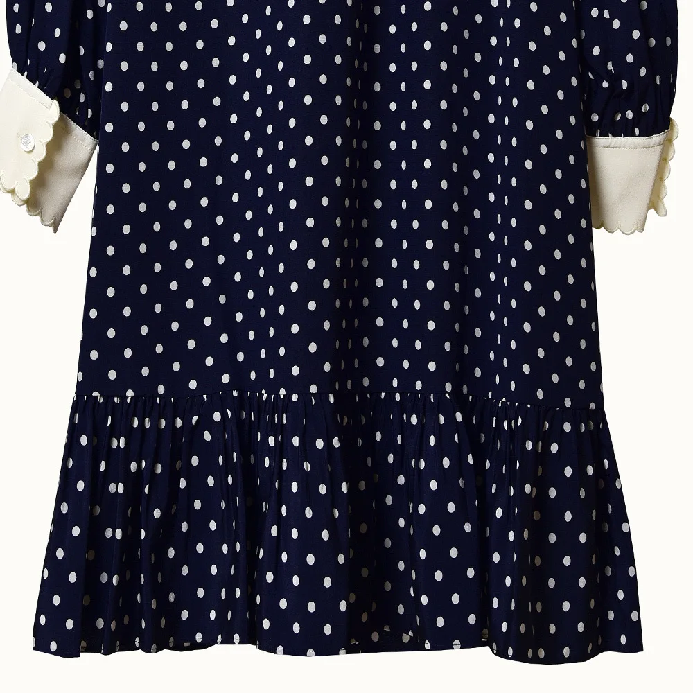 

Women Dress Spring / Summer 2021 Dress Fashion Polka Dot Print Long Sleeve Dress