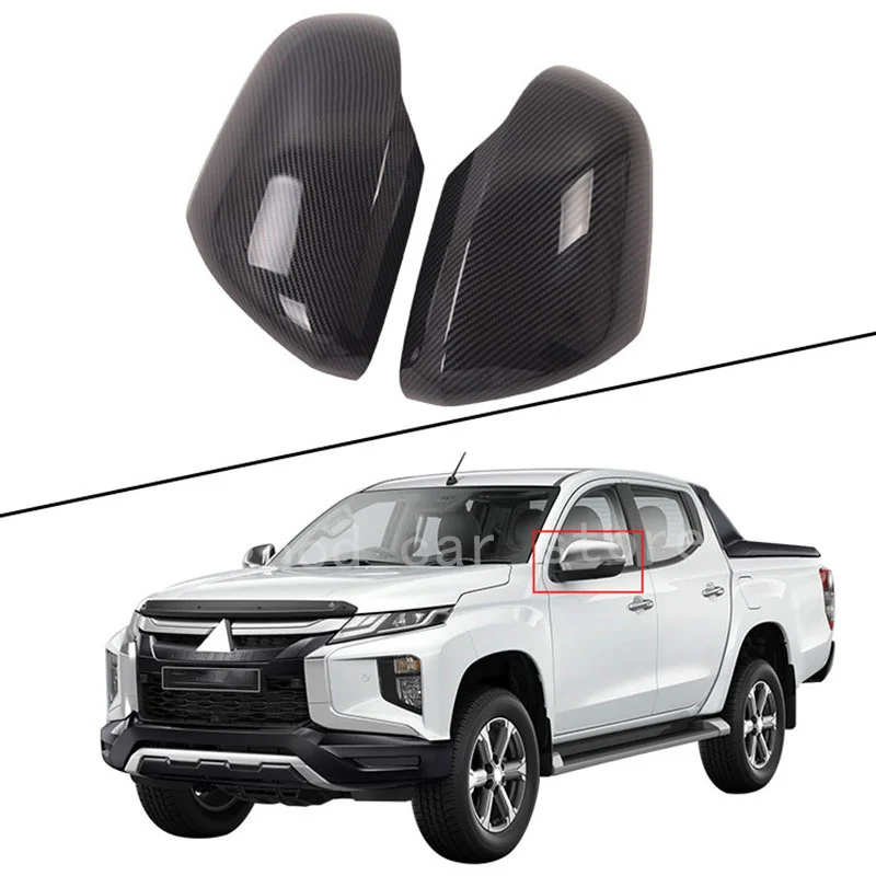 Подходит для Mitsubishi triton L200 2019 2021 Углеродный фильтр ABS зеркало заднего вида чехол для зеркала заднего вида аксессуары