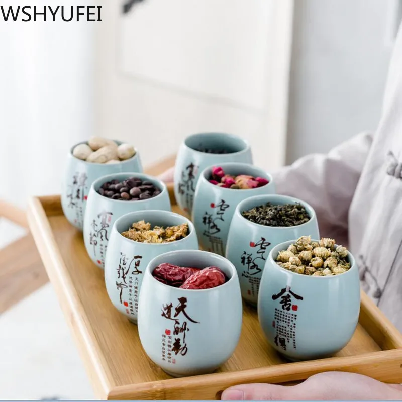 Банка для чая Caddy puer необработанная керамика Oolong китайская керамическая банка