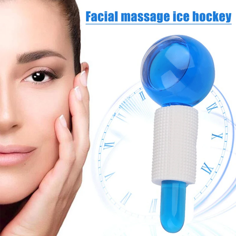 

2pcs Beauty Ice Hockey Energy Beauty Crystal Ball Facial Cooling Ice Globes Water Wave For Eye Face Massager TK-ing