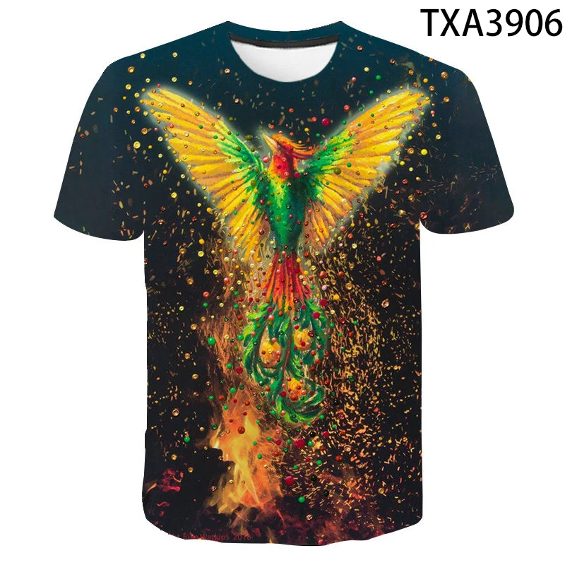 

2020 New Summer Phoenix 3D T shirt Men Women Children Fashion Casual Streetwear Boy Girl Kids Printed T-shirt Cool Tops Tee