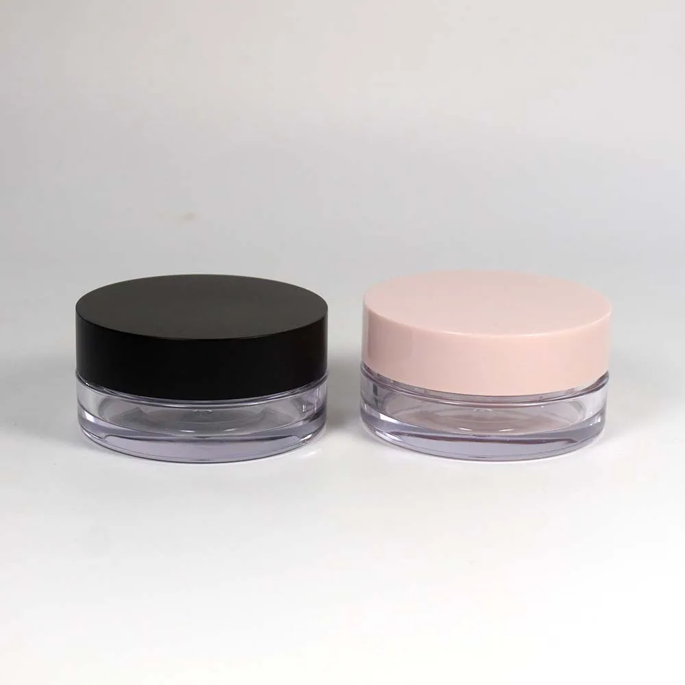 Коробка для упаковки порошка 10 г розовая и черная крышка контейнер рассыпчатой