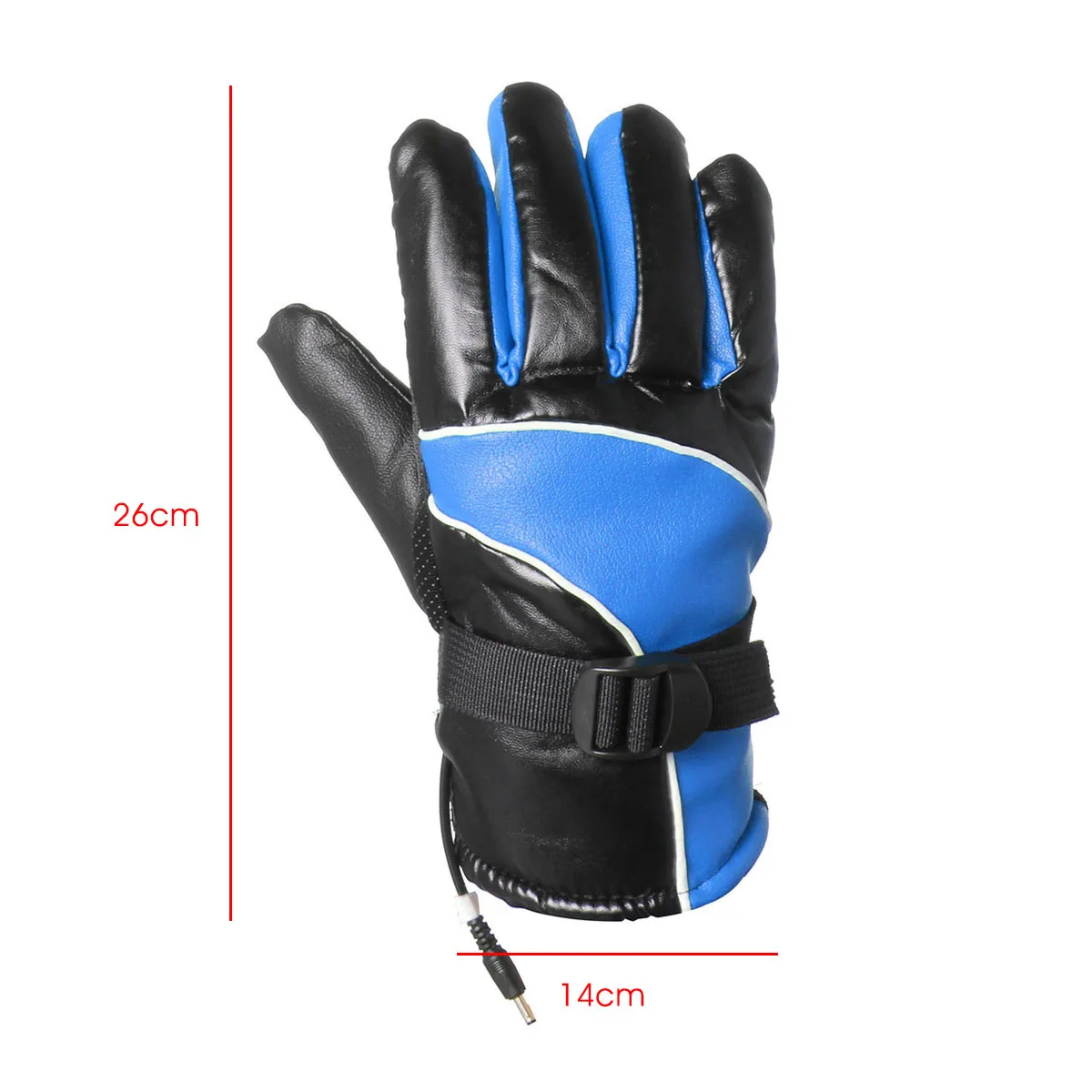 

12V Motorcycle Gloves Electric Heating Gloves Winter Warm Full Finger Heated Gloves Thickening Outdoor Windproof Mitten