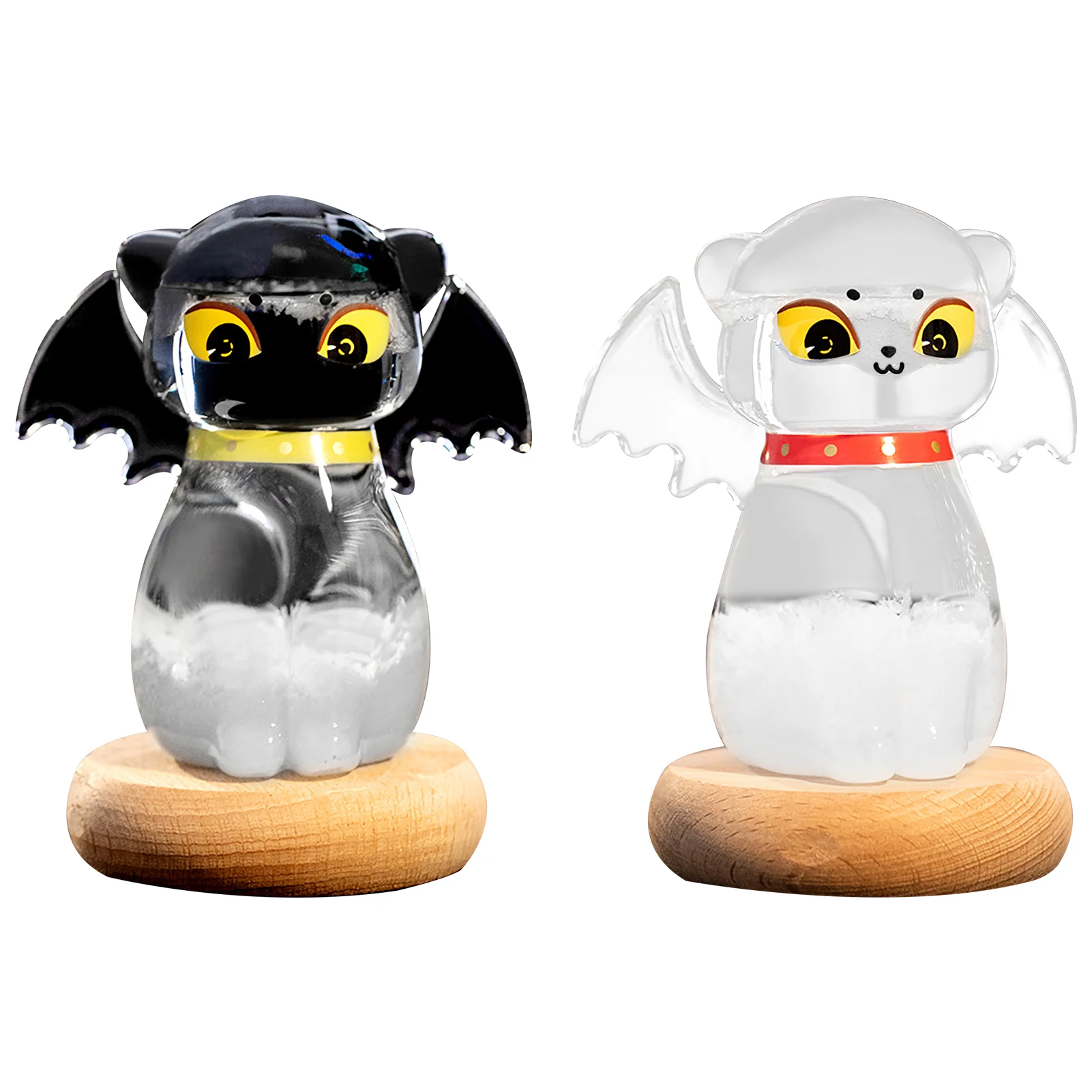 

Стеклянный барометр в бутылках с изображением милой кошки и демонов