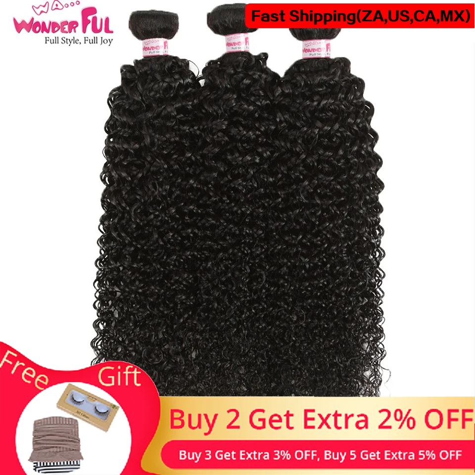 Ва... чудесные кудрявые Вьющиеся 10 &quot-28&quot М бразильские волосы remy пучок ткет