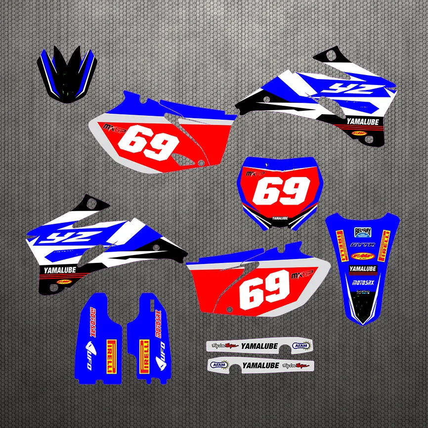 Бесплатные пользовательские цифры имя Мотокросс 3M графические наклейки Наборы